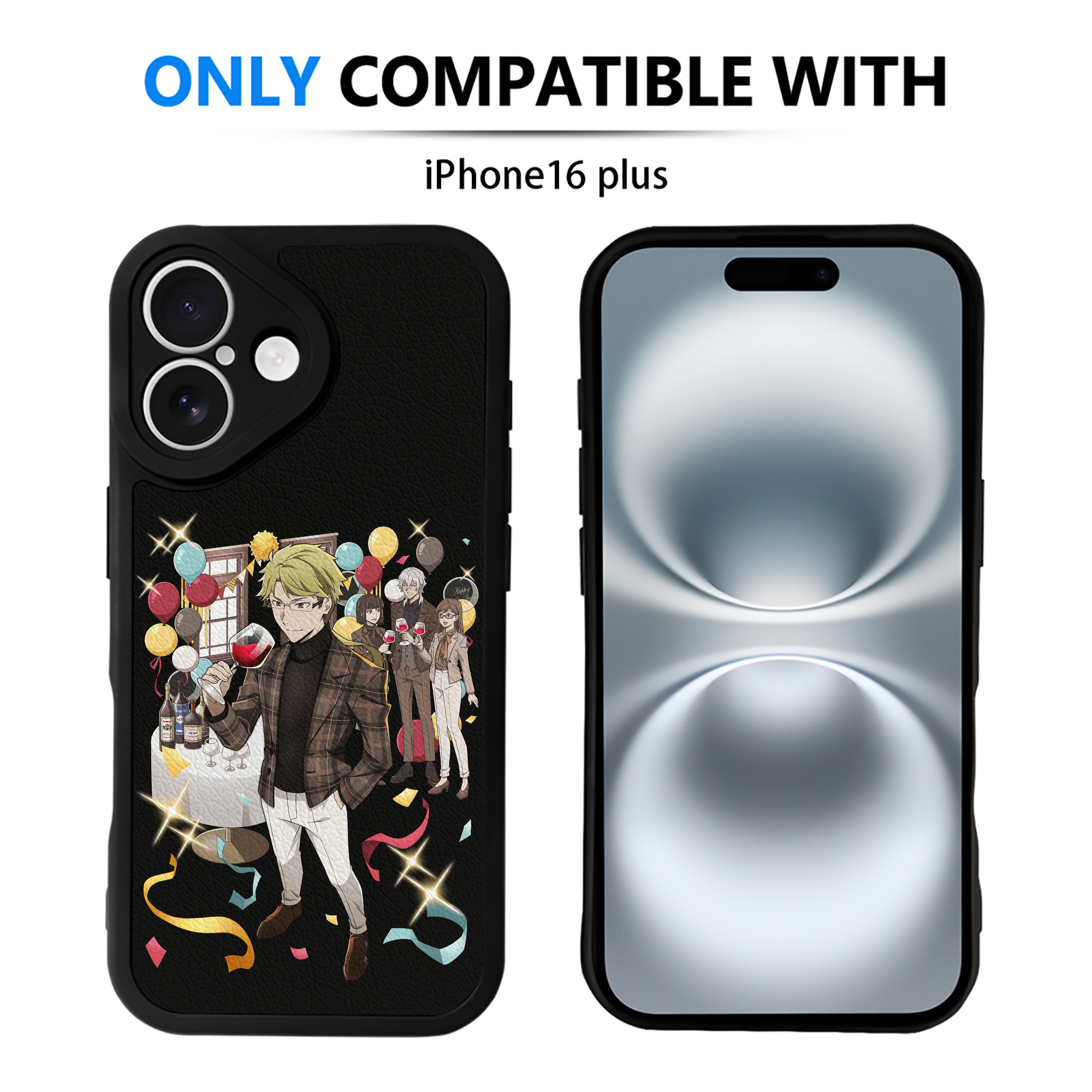 （画像用） 文豪ストレイドッグス Bungo Stray Dogs 【iPhone 16シリーズ対応】シリコンスマホケース（レザー調） 材質：シリコン